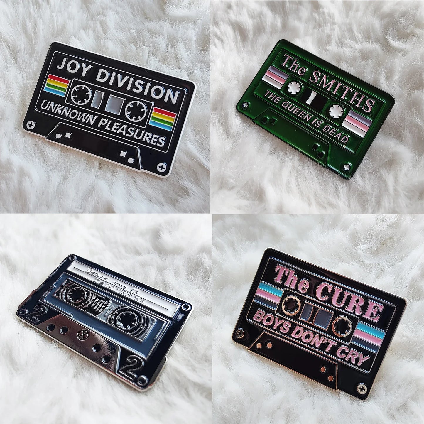 80s Rock Band Cassette Tape Enamel Pin