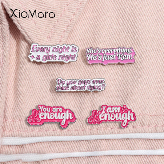 Girls Night Feminism Brooch Lapel Pin Badge Jewelry Gift