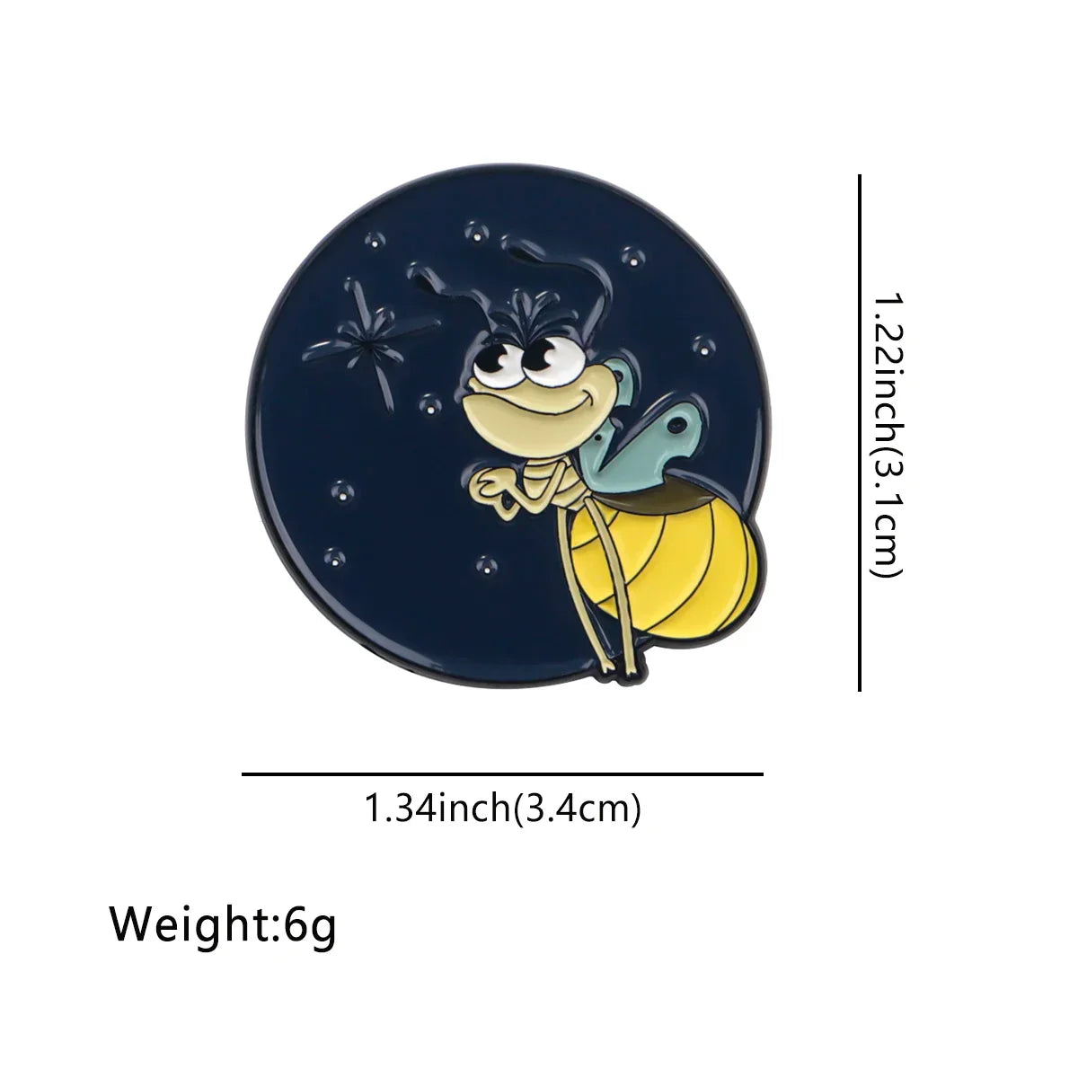 Glowworm Enamel Pins Firefly Brooches Lapel Badges Fashion Jewelry Accessories
