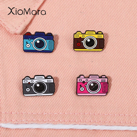 Retro Camera Enamel Pins Photography Brooches Lapel Badge Jewelry Gifts