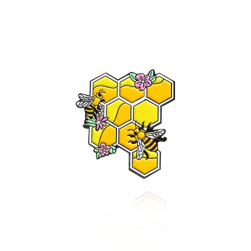 Cartoon Queen Bee Enamel Pin Brooch Badge Jewelry Gift