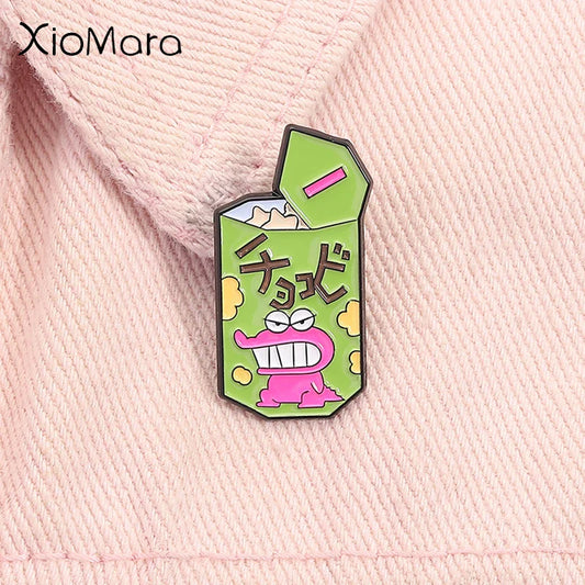 Pink Crocodile Enamel Pin Cartoon Anime Waniyama San Brooch Lapel Badge Gift
