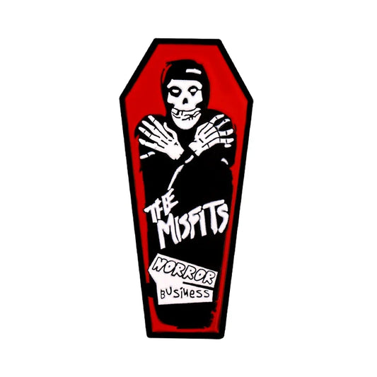 Misfits Horror Enamel Pin Punk Rock Coffin Badge Halloween Jewelry Gift
