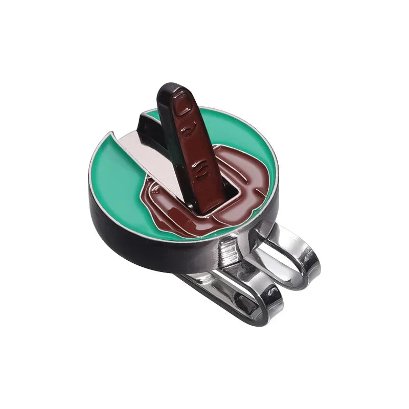 Funny Middle Finger Golf Ball Marker Hat Clip