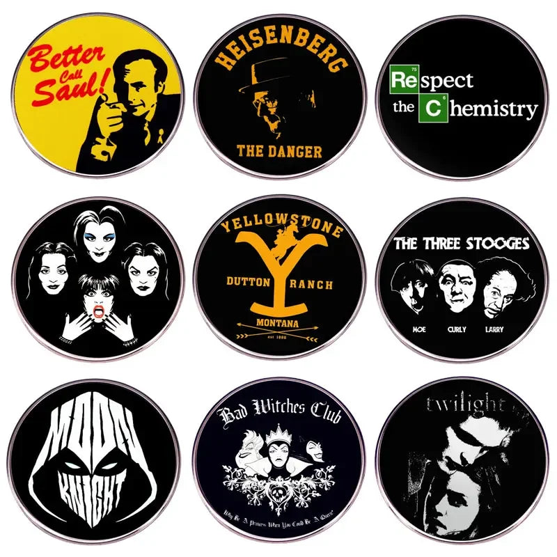 Breaking Bad Anime Lapel Pins Brooch Rune Logo Enamel Badge Hoodie Backpack Hat Decor