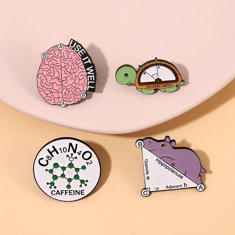 Turtle Hippo Metal Enamel Pins Brooch Badge Jewelry Gift