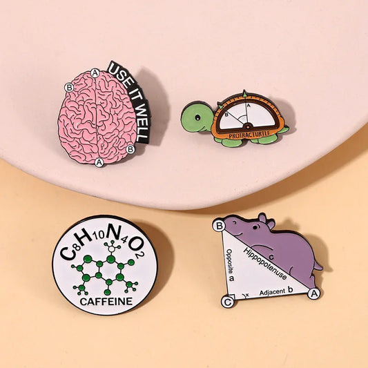 Turtle Hippo Metal Enamel Pins Brooch Badge Jewelry Gift