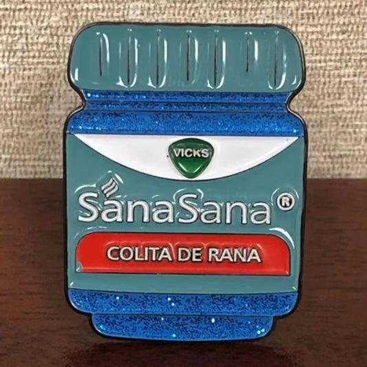 Sana Sana Colita De Rana Lapel Pin, Hispanic Culture, Latinx Pins