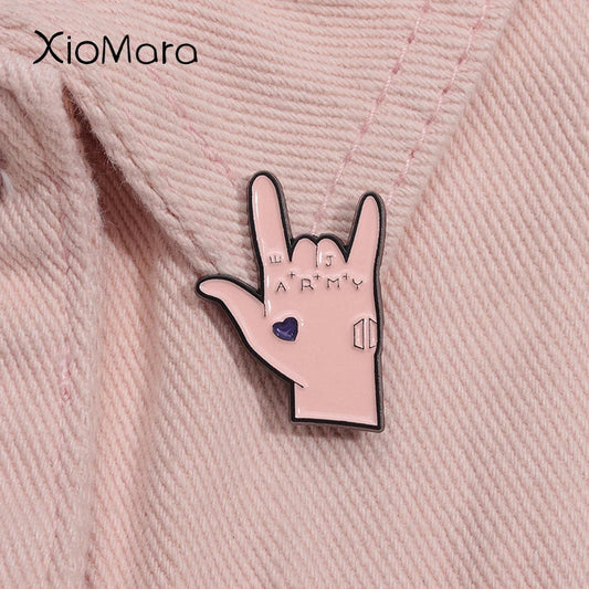 Kpop Boy Band Lead Singer Tattoo Enamel Pin Brooch Badge Gift