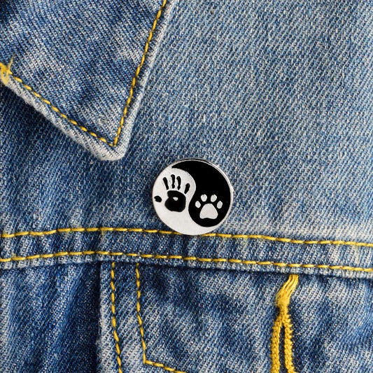 Dog Claw Tai Chi Brooch Pin for Pet Party Hat Glasses