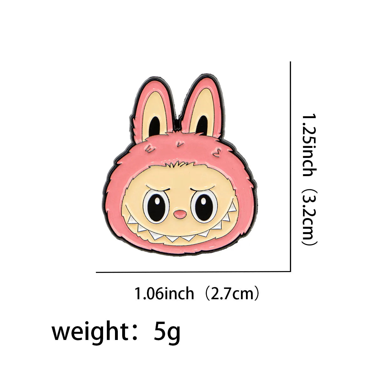 Kawaii Labubu Enamel Pin Anime Lapel Badge Monster Brooch Jewelry Gift