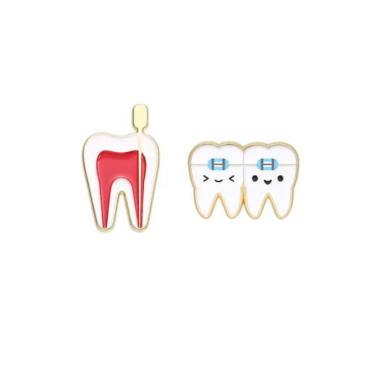 Dental Tooth Enamel Pin Brooch Jewelry Gift for Dentist Nurse