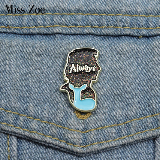 Custom Patronus Doe Enamel Pins Lapel Badges Gothic Animal Jewelry Gift