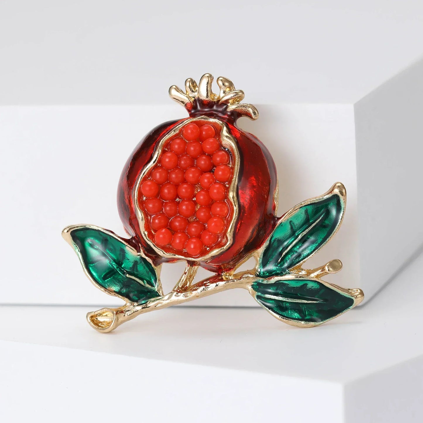 Beaut&Berry Pomegranate Rhinestone Brooch Pin Gifts