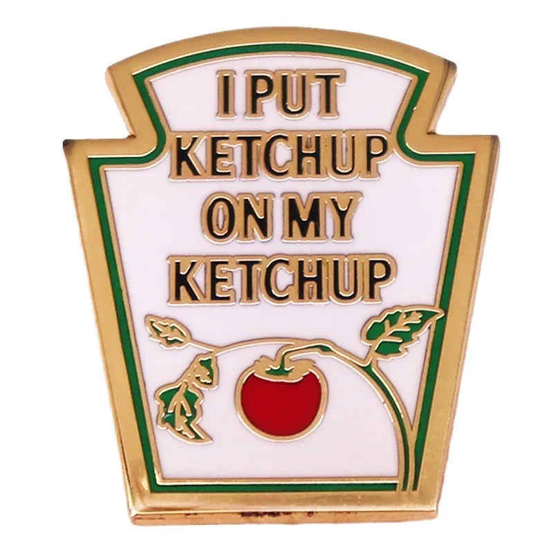 Ketchup Enamel Pin Badge Fashion Accessory