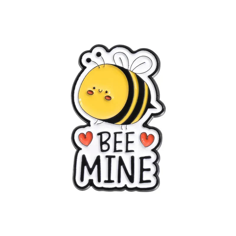 Cute Bee Enamel Pins Custom Happy Bee Badges Lapel Brooch Jewelry Gift