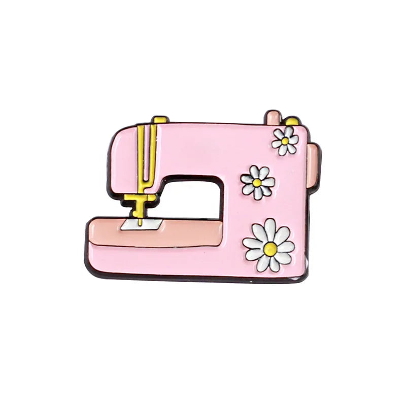 Cartoon Sheep Knitting Brooch Enamel Lapel Pin Jewelry Gift