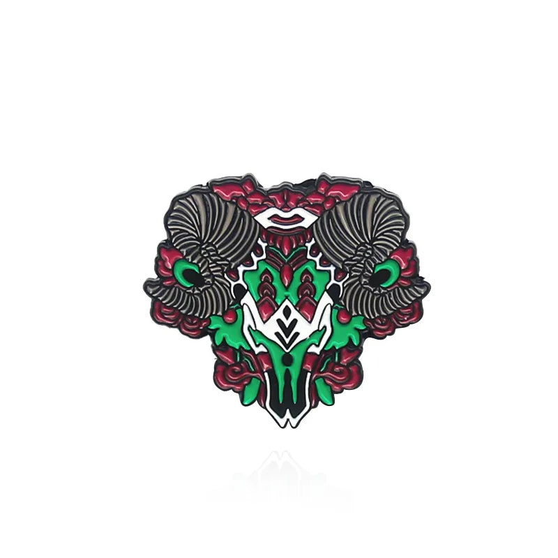 Halloween Plague Doctor Skeleton Enamel Pin Brooch Lapel Badge