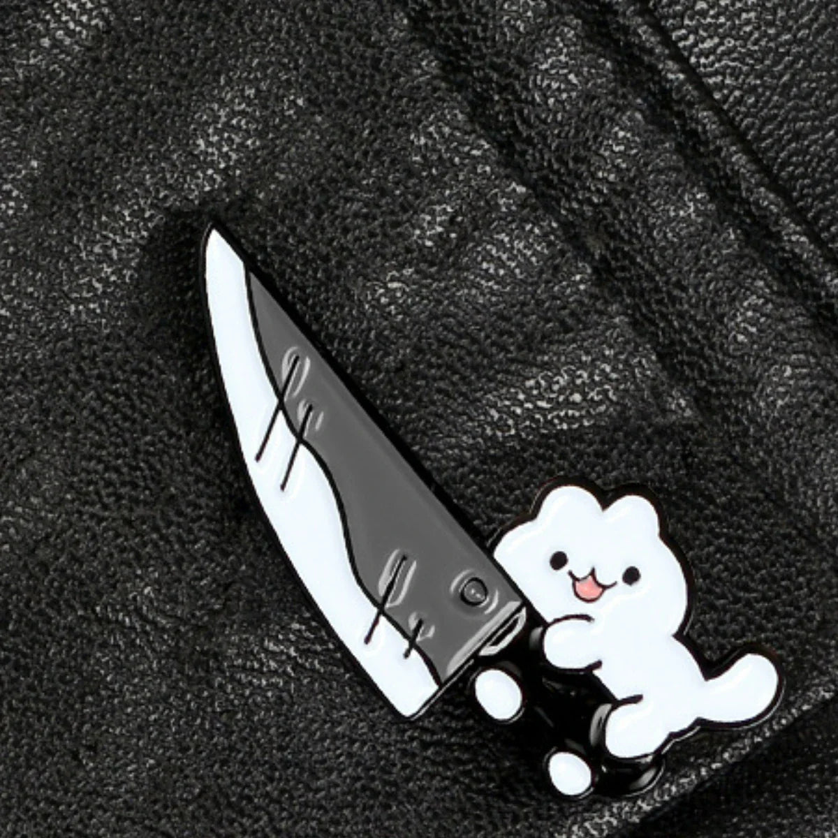 Kitten Dagger Enamel Pin Brooch for Clothing, Bags, Backpacks, Hats