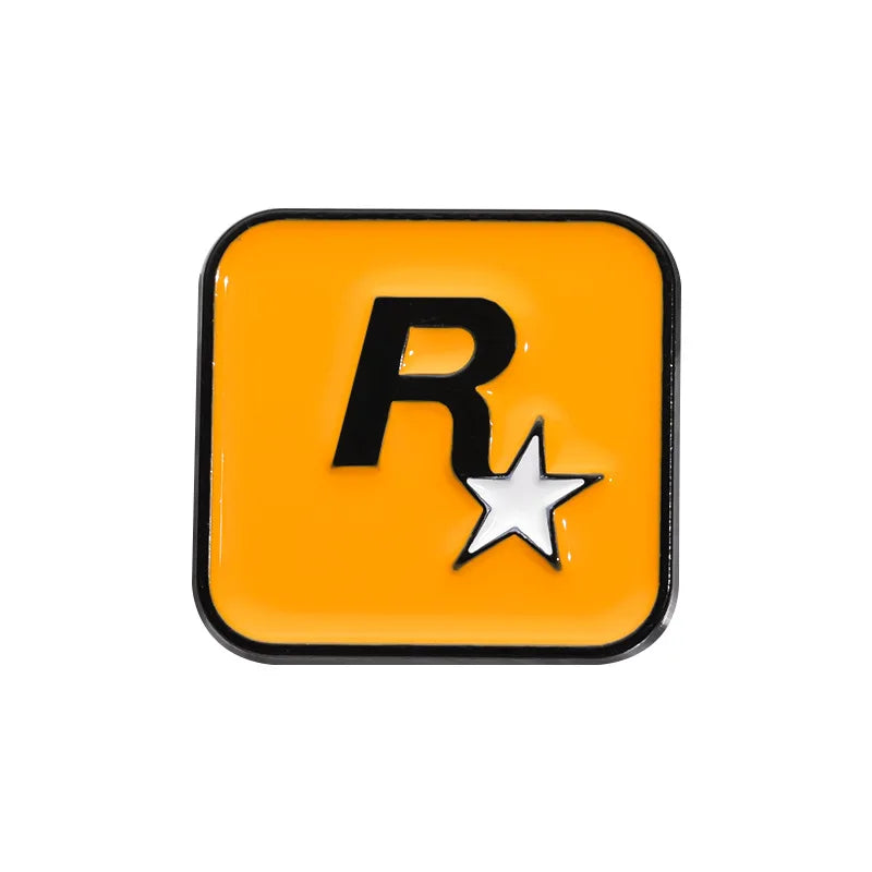 Cartoon Alphabet R Star Brooch, Versatile Accessory for Clothing and Bags