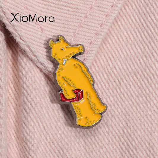 Cartoon Anteater Hip-hop Enamel Pin Badge