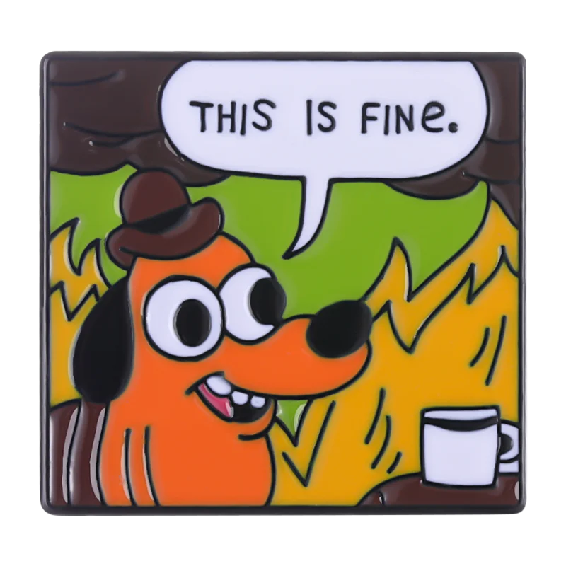 Fire Dog Enamel Pins Animal Badges Lapel Accessories Gifts for Kids Brooches Jewelry Custom Backpack