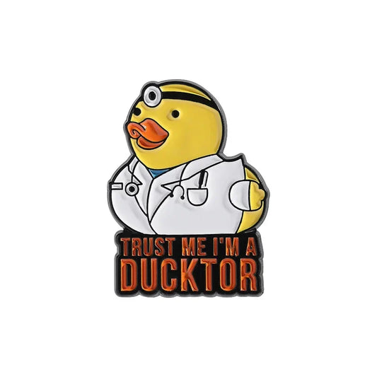 Duck Doctor Enamel Pin Veterinary Brooch Lapel Badge Funny Gift