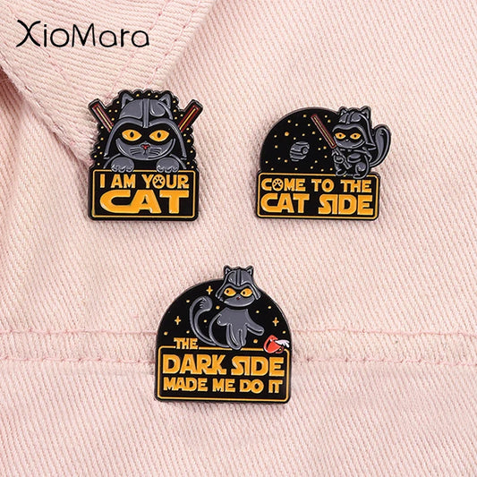 Cat Enamel Pin Sci-Fi Inspired Brooch Lapel Badge Jewelry Gift