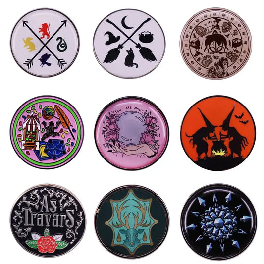 Magic Pattern Enamel Pins Lapel Badge Brooch for Jacket Backpack Gifts