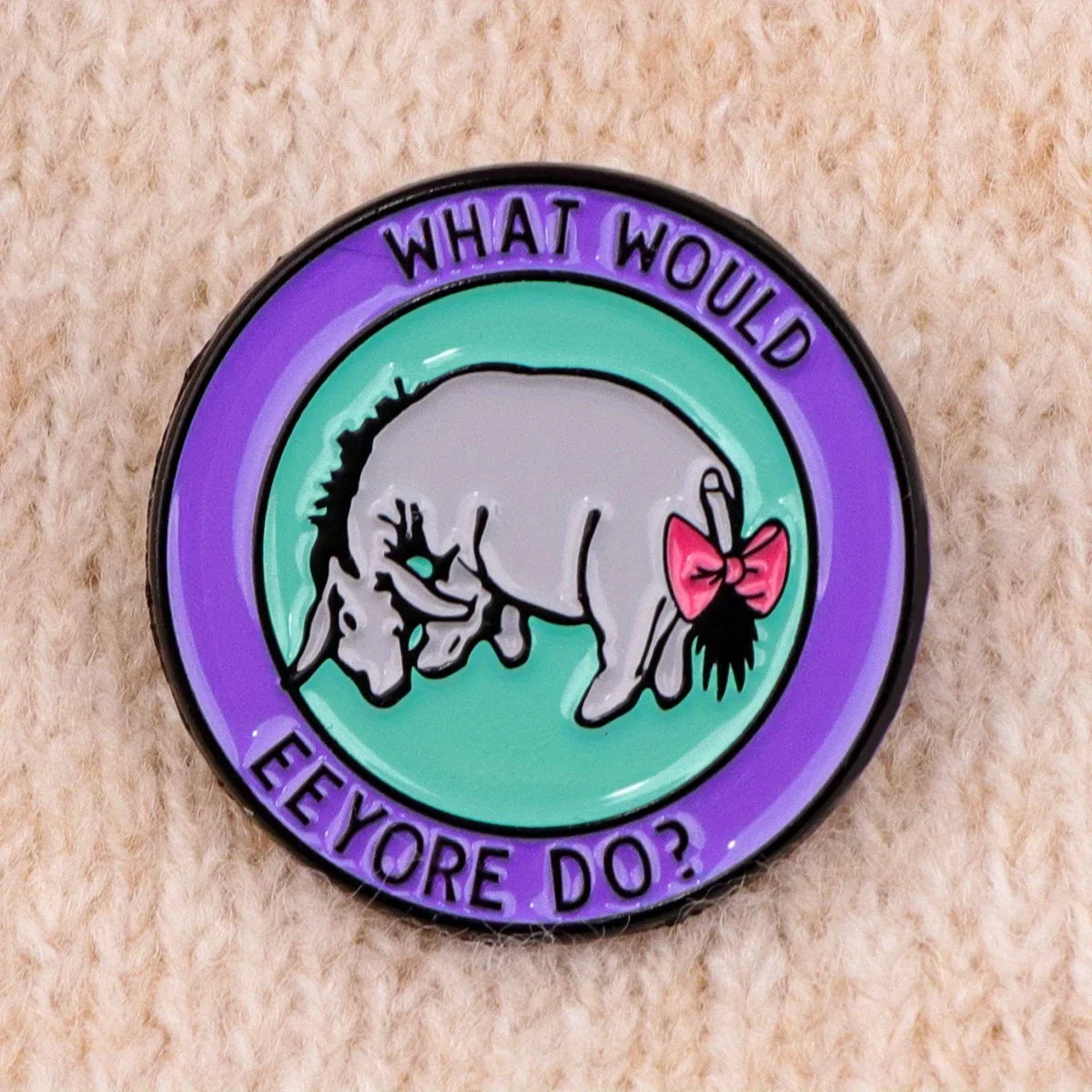 Eeyore Donkey Enamel Pin Brooch Badge for Backpack Clothing Accessories Jewelry Gifts