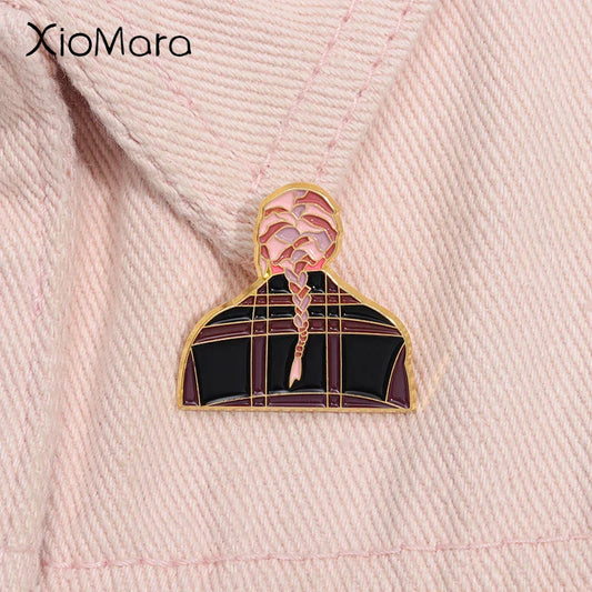 Female Singer Enamel Pin Pop Music Album Brooch Lapel Badge Jewelry Gift