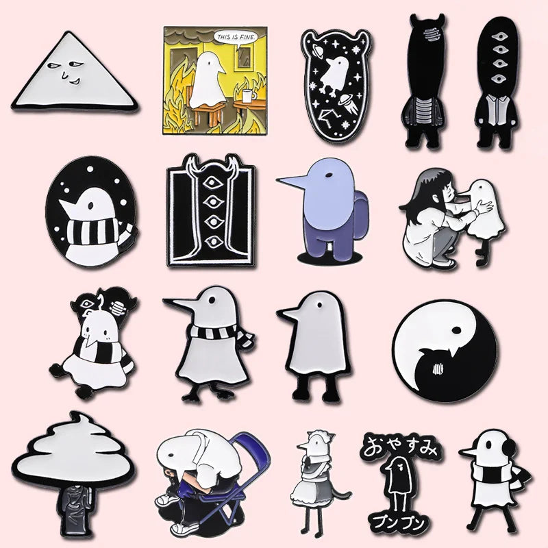 Punpun Chicken Devil Enamel Pin Brooch Badge Lapel Jewelry Gift