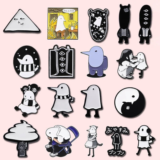 Punpun Chicken Devil Enamel Pin Brooch Badge Lapel Jewelry Gift