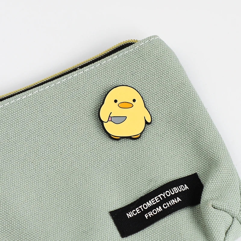 Yellow Duck Brooch, Penguin/Yellow Duck Animal Badge, Creative Clothing Bag Pin