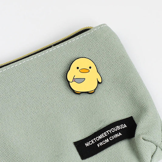 Yellow Duck Brooch, Penguin/Yellow Duck Animal Badge, Creative Clothing Bag Pin