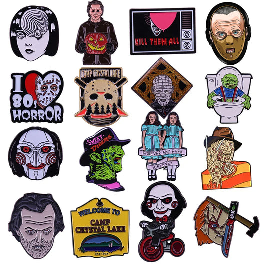 Halloween Horror Movie Enamel Pins Brooches Jewelry Accessories Gifts
