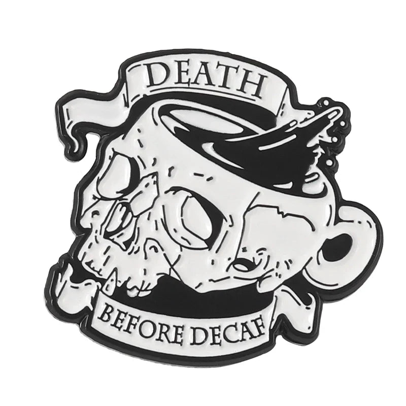 Punk Skull Enamel Pin Brooch for Denim Lapel Jewelry Gift