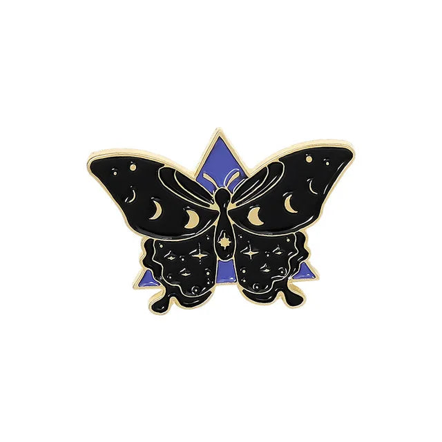 Happy Moth Enamel Animal Brooch Lapel Pin Badge Gift