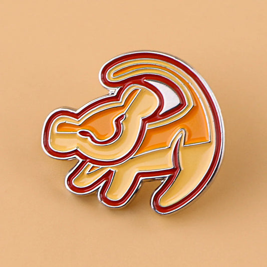 Lion King Enamel Lapel Pins for Backpacks Kids Anime Jewelry Gifts