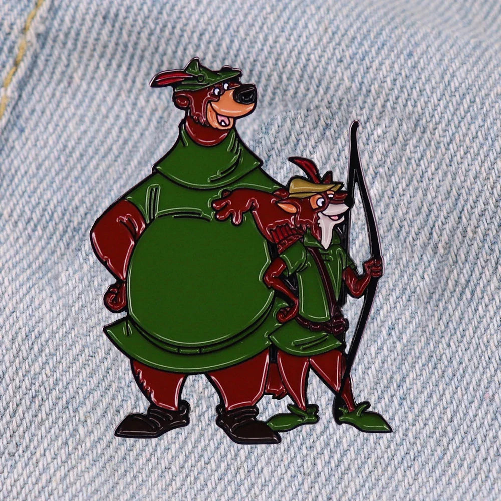 Enamel Pin Funny Robin Hood Lapel Badge Brooch Jewelry Fashion Accessories