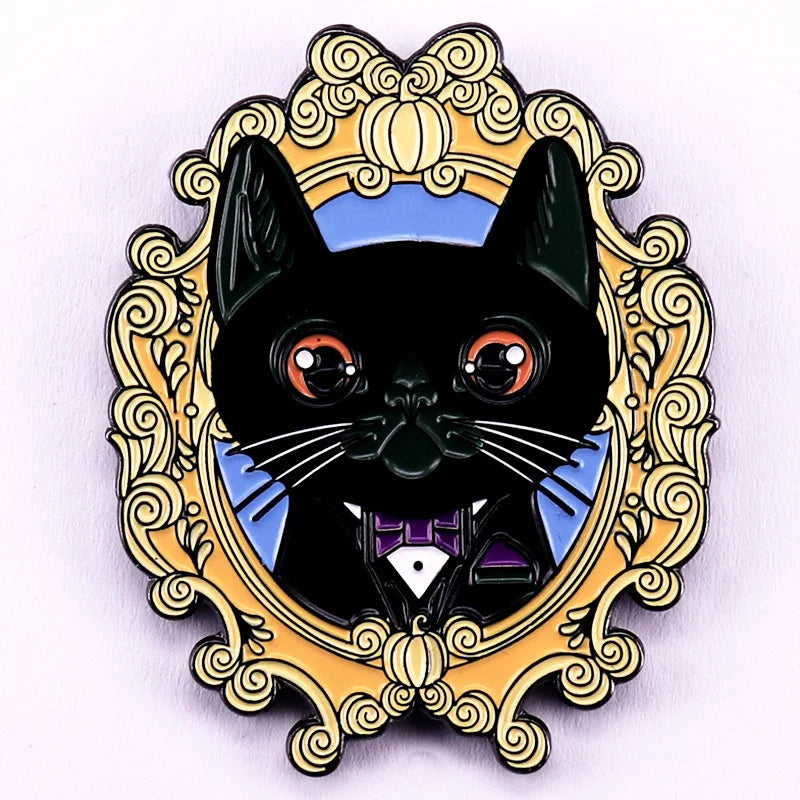 Cute Cartoon Kitty Enamel Pins - Animal Quotes Lapel Badge for Jacket/Backpack