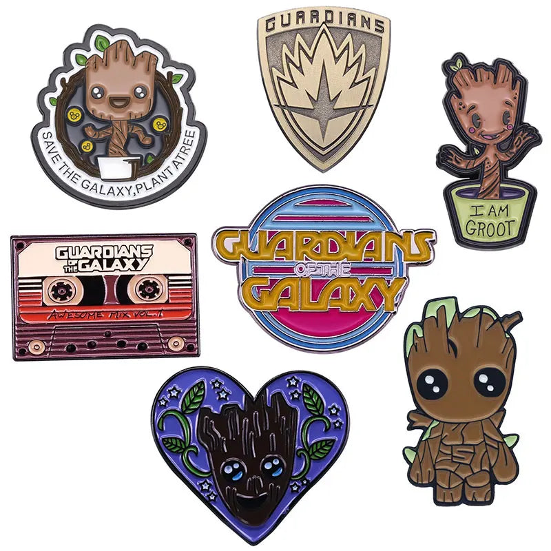Marvel Guardians of the Galaxy Groot Enamel Pin Brooch Jewelry Gift