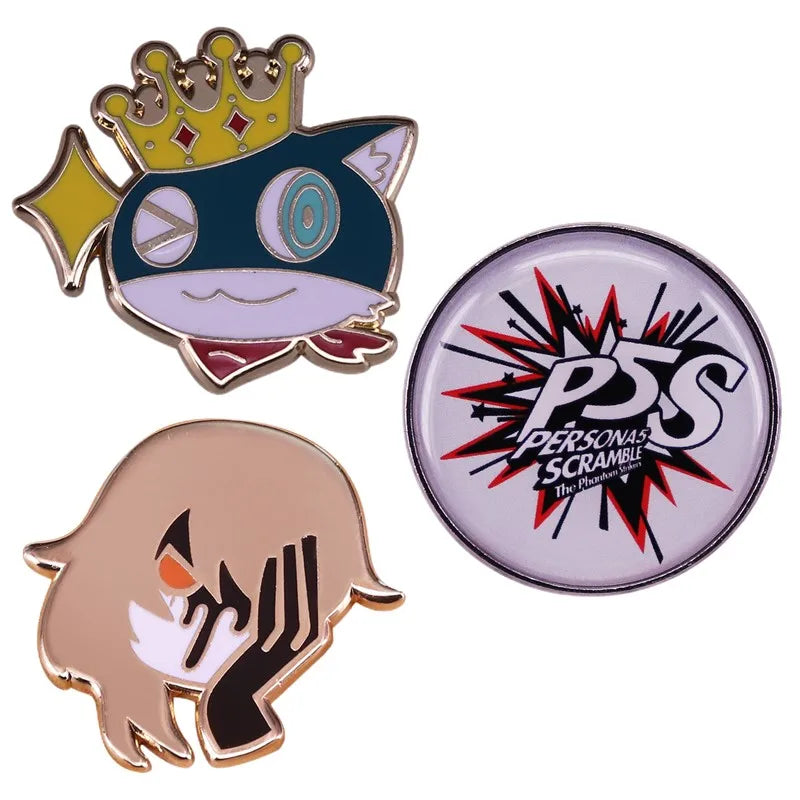 Anime Game Enamel Pins Metal Brooches Backpack Lapel Badge Jewelry Gifts