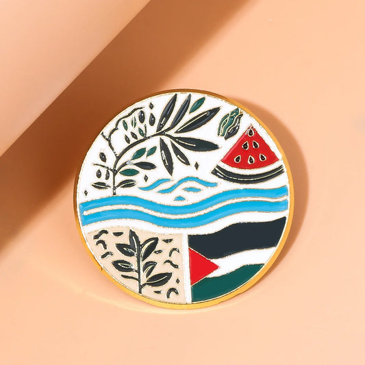 Watermelon Enamel Peace Pin Brooch Jewelry Accessory