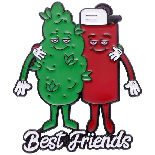 Best Friends Enamel Pins Plant Brooch Lapel Hat Bag Accessories Friendship Jewelry Wholesale
