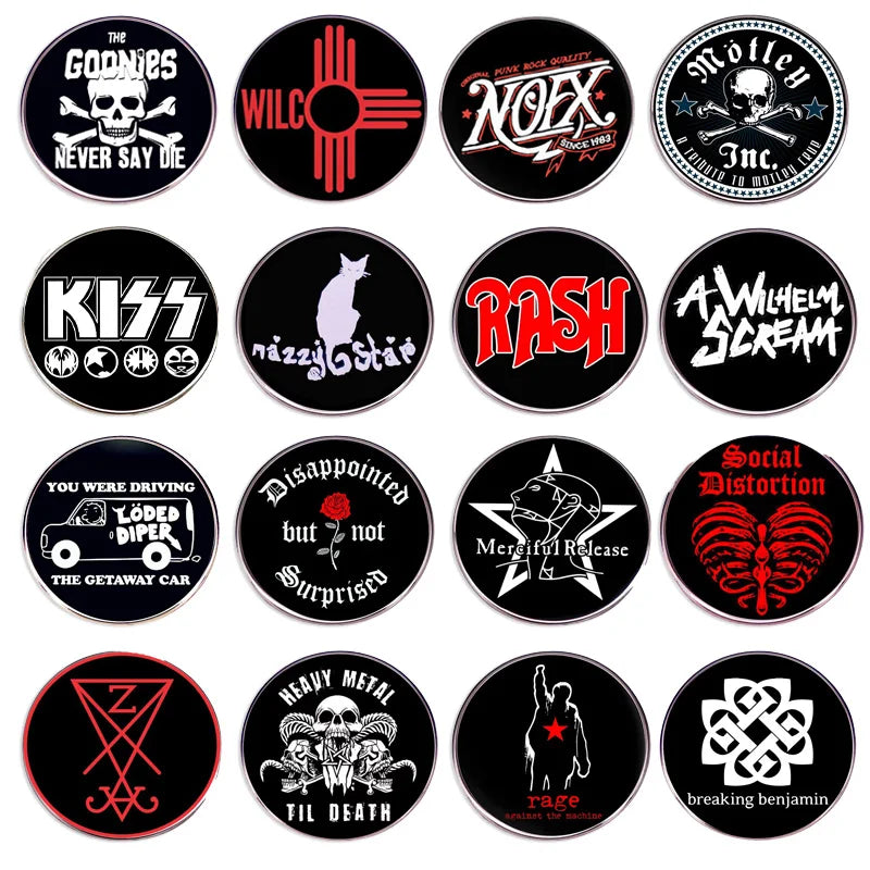 Pop Rock Band Pin Brooch Punk Metal Badge Jewelry Gift Accessories