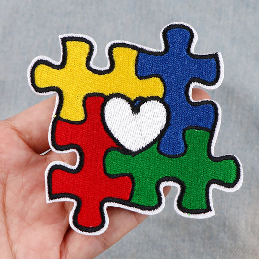 Autism Awareness Iron On Sew On Patch for Jacket, Backpack, T-shirt, Badge Gifts