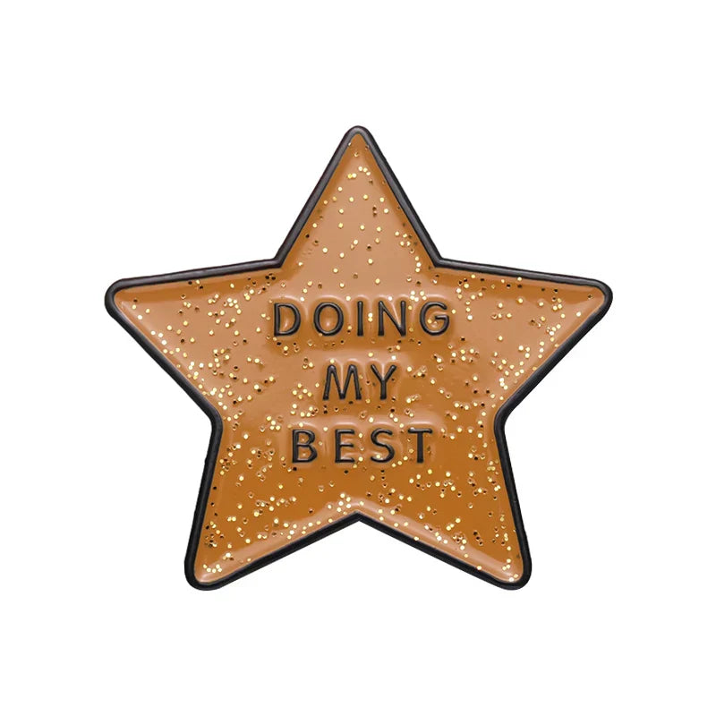 Best Star Enamel Pin Gold Metal Badge Brooch Lapel Jewelry Gift
