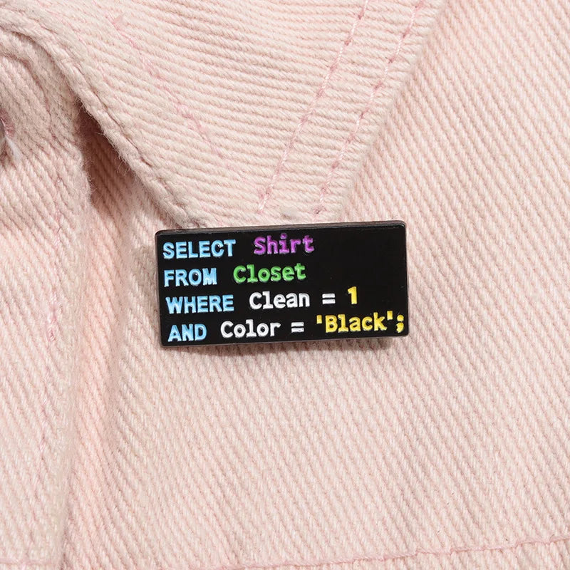 Programmer Lapel Pin Enamel Badge Code Jewelry Gift