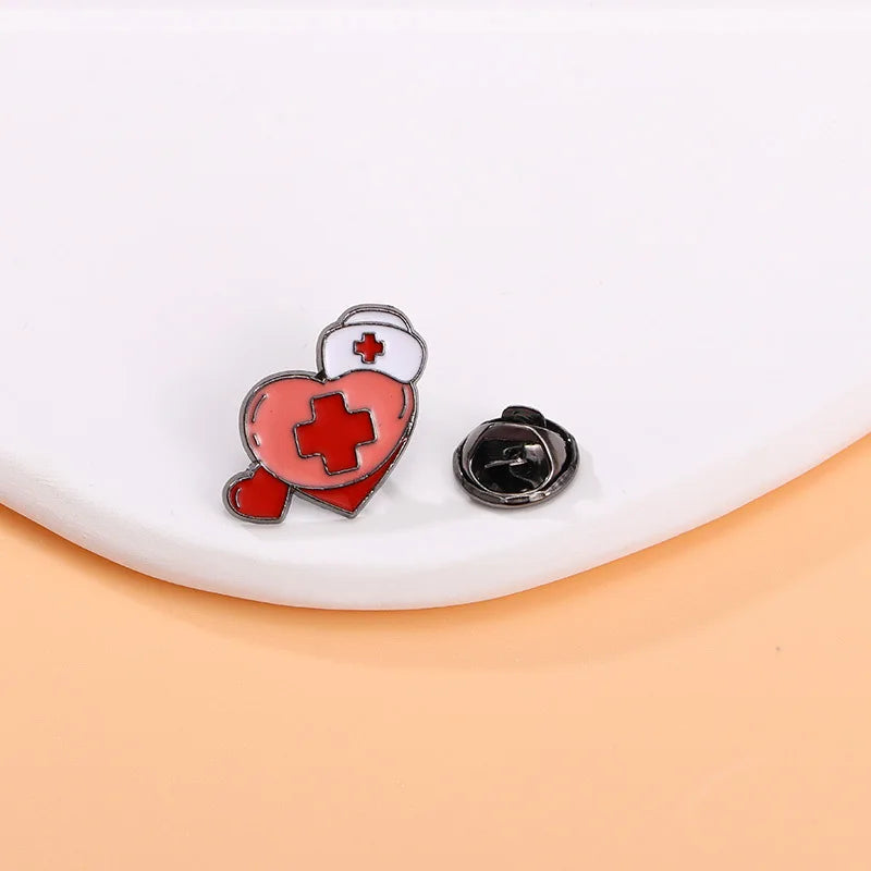 Cute Medical Enamel Brooch Doctor Nurse Lapel Pin Badge Accessories